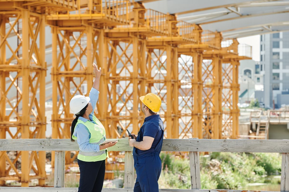 Crew framing a structure